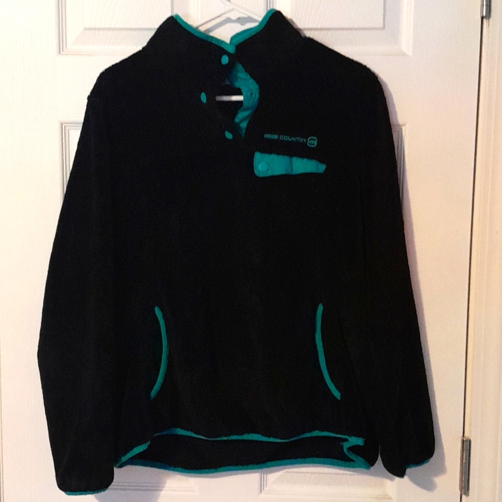 Womens XL Free Country pullover jacket, black